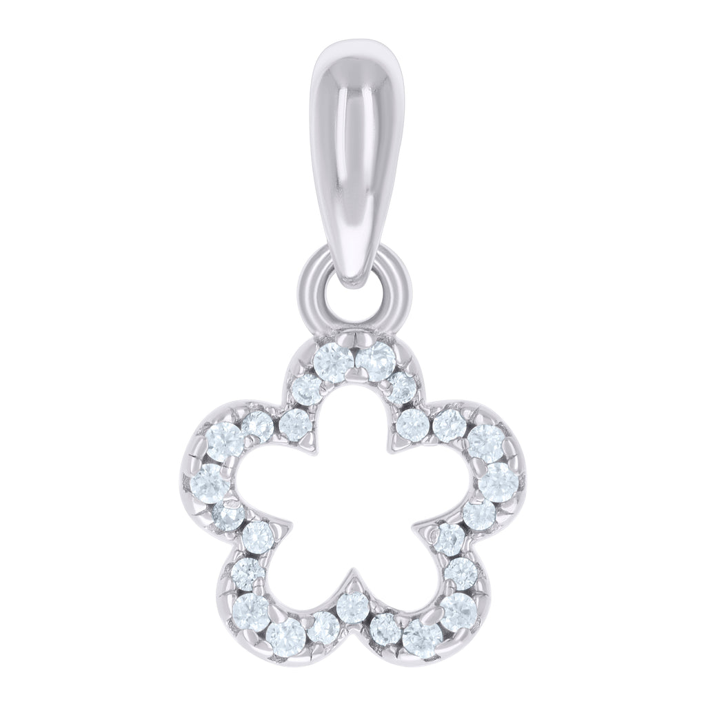 925 Sterling Silver Womens Cubic-Zirconia Star Fashion Charm Pendant