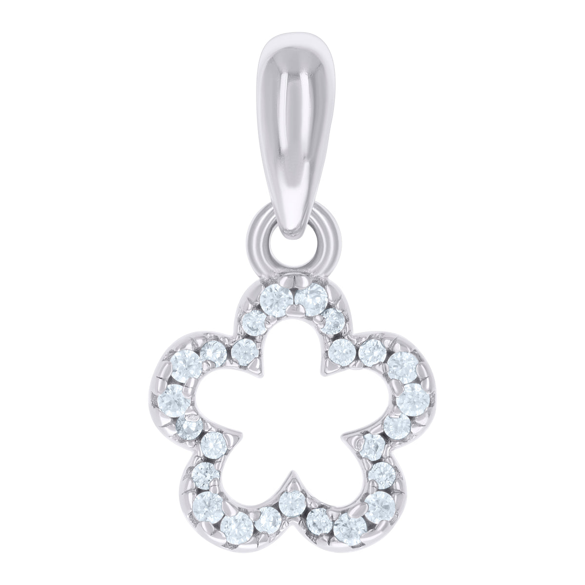 925 Sterling Silver Womens Cubic-Zirconia Star Fashion Charm Pendant