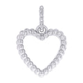 925 Sterling Silver Womens Double Heart Charm Pendant