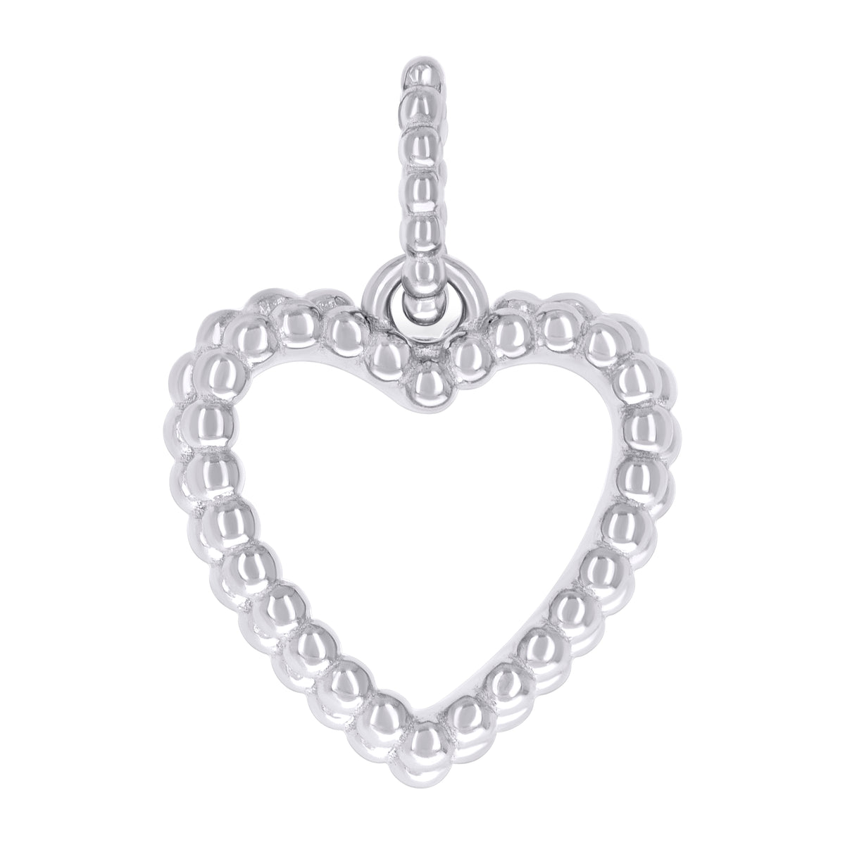 925 Sterling Silver Womens Double Heart Charm Pendant