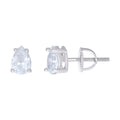 925 Sterling Silver Womens Pear Cubic-Zirconia Tear Drop Stud Earrings