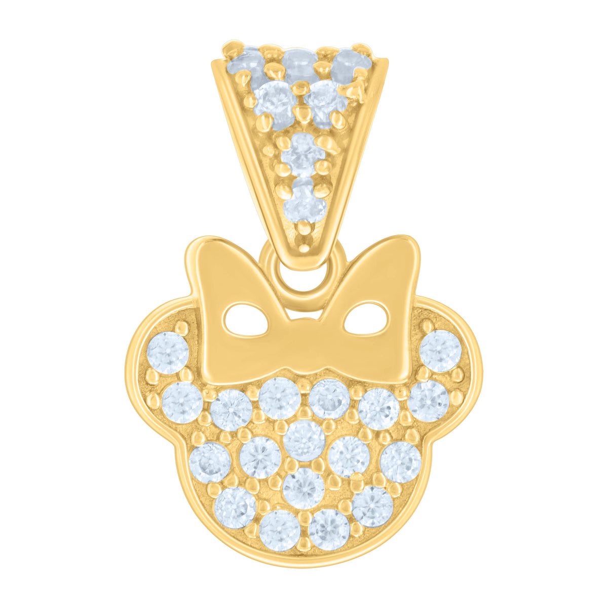 10K Yellow Gold Womens Cubic-Zirconia Fashion Charm Pendant