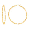 10K Yellow Gold Womens Diamond-cut Twisted Hoop Earrings 3mm-63