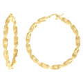 14K Gold Fancy Hoop Earrings 4mm-50