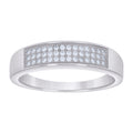 925 Sterling Silver Mens 0.30ct Moissanite Fashion Wedding Band Ring Size 9