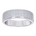 925 Sterling Silver Mens 0.60ct Moissanite Fashion Wedding Band Ring Size 7