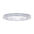 925 Sterling Silver Womens 0.13ct Moissanite Fashion Wedding Band Ring