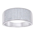 925 Sterling Silver Mens 1.12ct Moissanite Fashion Wedding Band Ring