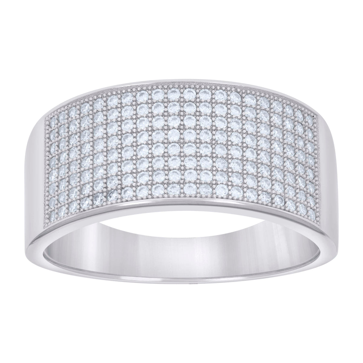 925 Sterling Silver Mens 1.12ct Moissanite Fashion Wedding Band Ring Size 7