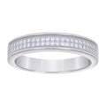 925 Sterling Silver Mens 0.32ct Moissanite Fashion Wedding Band Ring Size 7