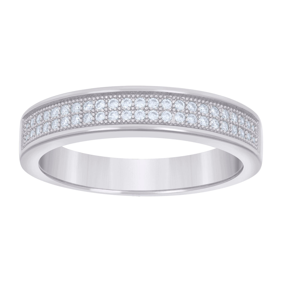 925 Sterling Silver Mens 0.32ct Moissanite Fashion Wedding Band Ring Size 7