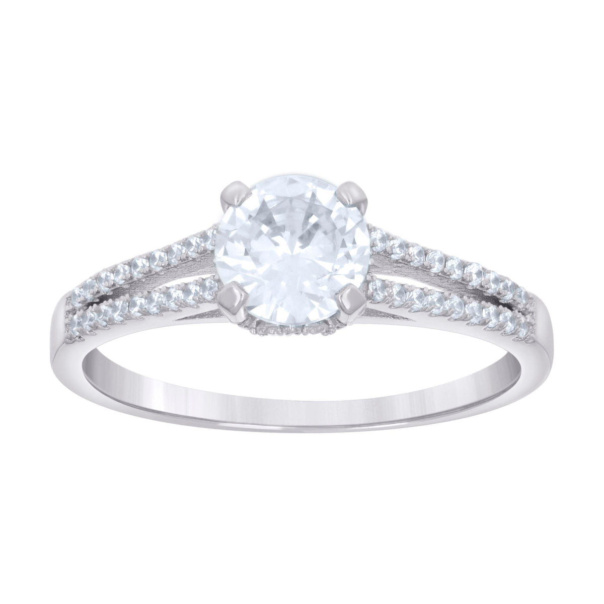 925 Sterling Silver Womens 1.39ct Moissanite Fashion Engagement Ring Size 6