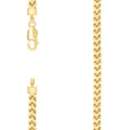 925 Silver Hollow Franco Chain Yellow 5.4mm-20