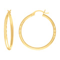 14K Gold Hoop Earrings 2mm-30