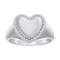 925 Sterling Silver Womens Heart Ring Size 9