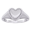 925 Sterling Silver Womens Heart Ring