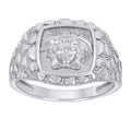 925 Sterling Silver Mens Nugget Medusa Egyptian Ring Size 10