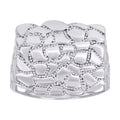 925 Sterling Silver Mens Nugget Square Head Fashion Ring Size 11
