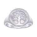925 Sterling Silver Mens Tree Of Life Good Luck Ring Size 8