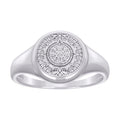 925 Sterling Silver Mens Aztec Calendar Fashion Ring Size 7