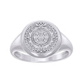 925 Sterling Silver Mens Aztec Calendar Fashion Ring Size 9