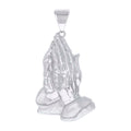 925 Sterling Silver Mens Praying Hands Symbol Religious Charm Pendant