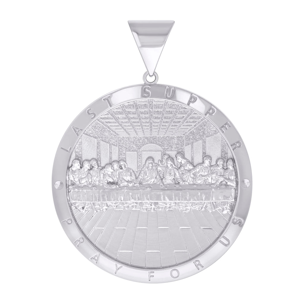 925 Sterling Silver Mens Last Supper Religious Charm Pendant