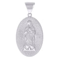 925 Sterling Silver Mens Guadalupe/Mother Marry Religious Charm Pendant