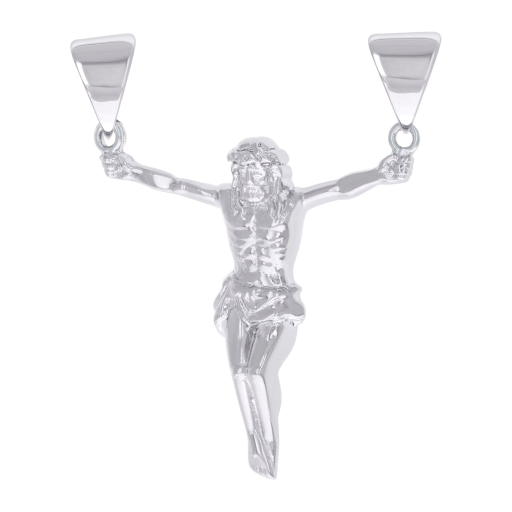 925 Sterling Silver Mens Jesus Religious Charm Pendant