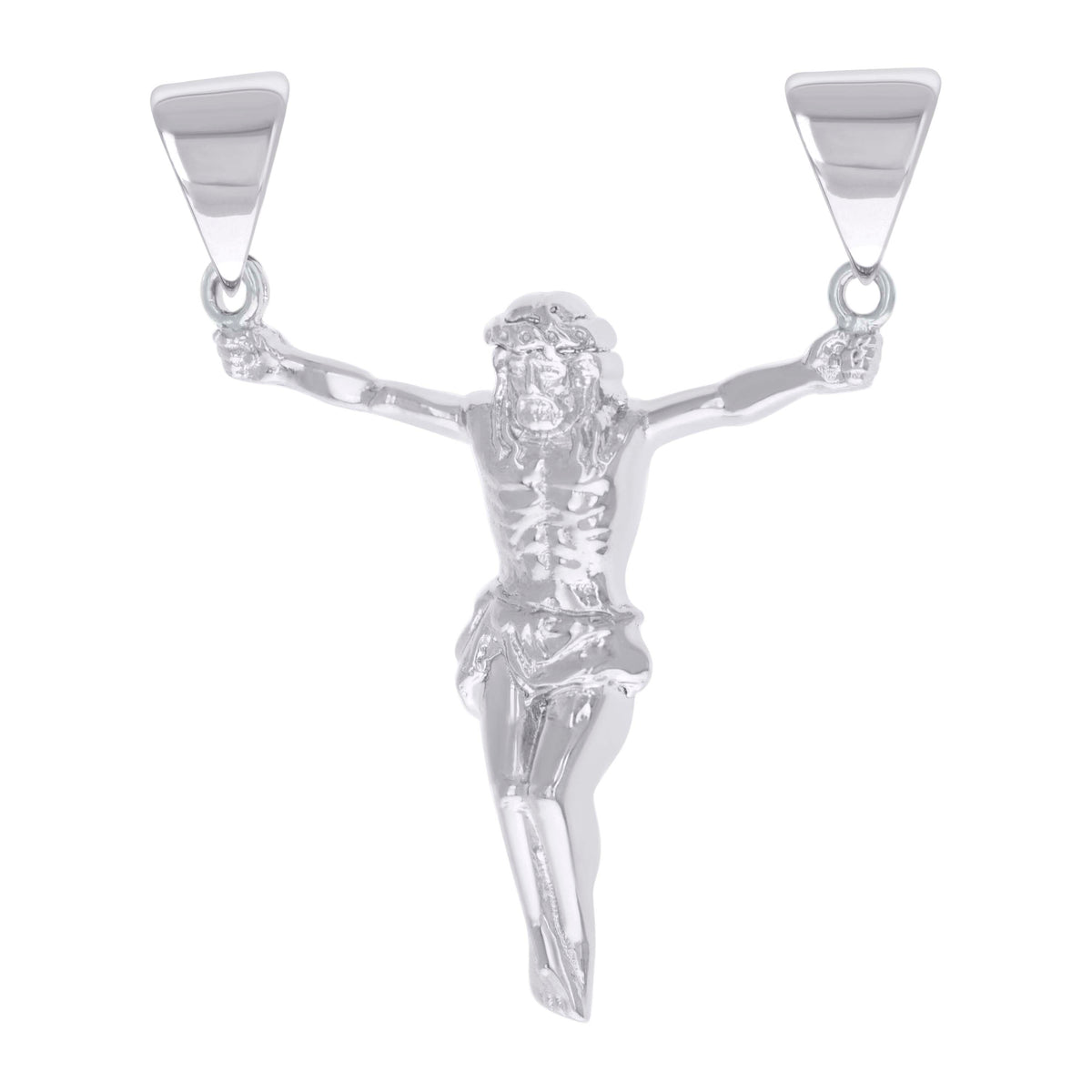 925 Sterling Silver Mens Jesus Religious Charm Pendant