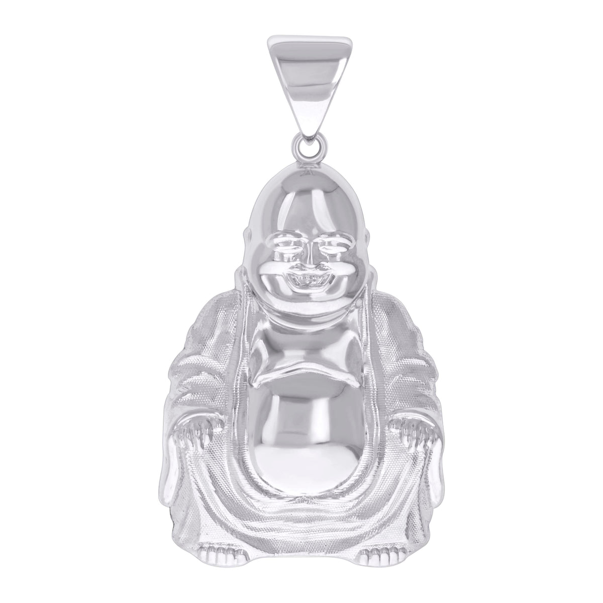925 Sterling Silver Mens Buddha Religious Charm Pendant