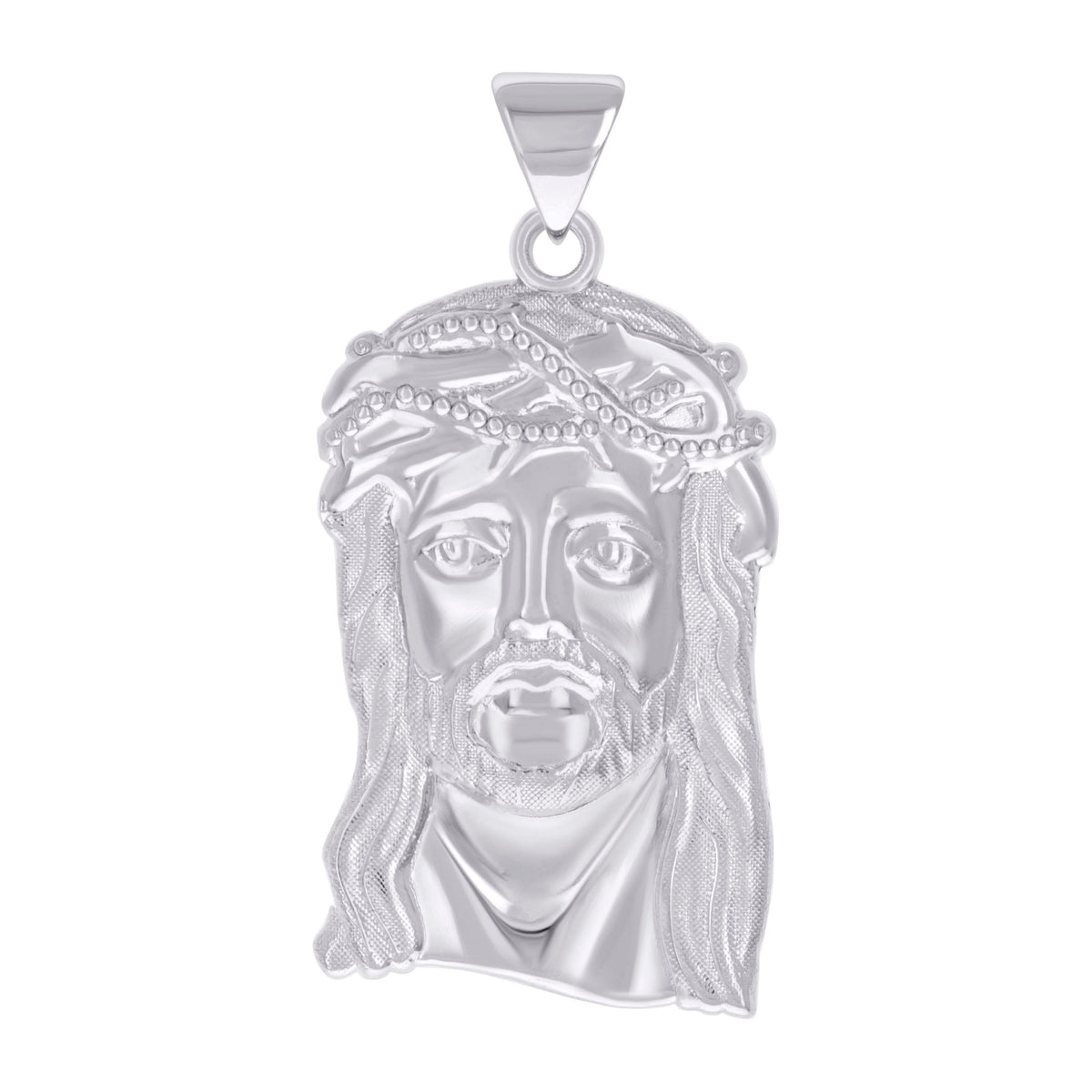 925 Sterling Silver Mens Jesus Religious Charm Pendant