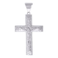 925 Sterling Silver Mens Crucifix Cross Religious Charm Pendant
