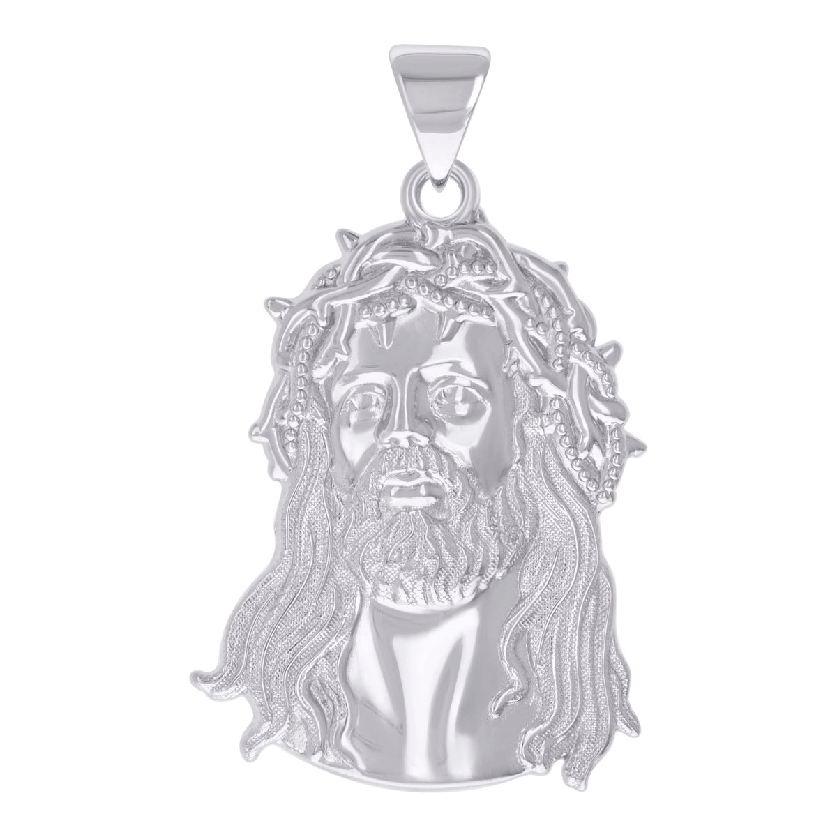 925 Sterling Silver Mens Jesus Religious Charm Pendant