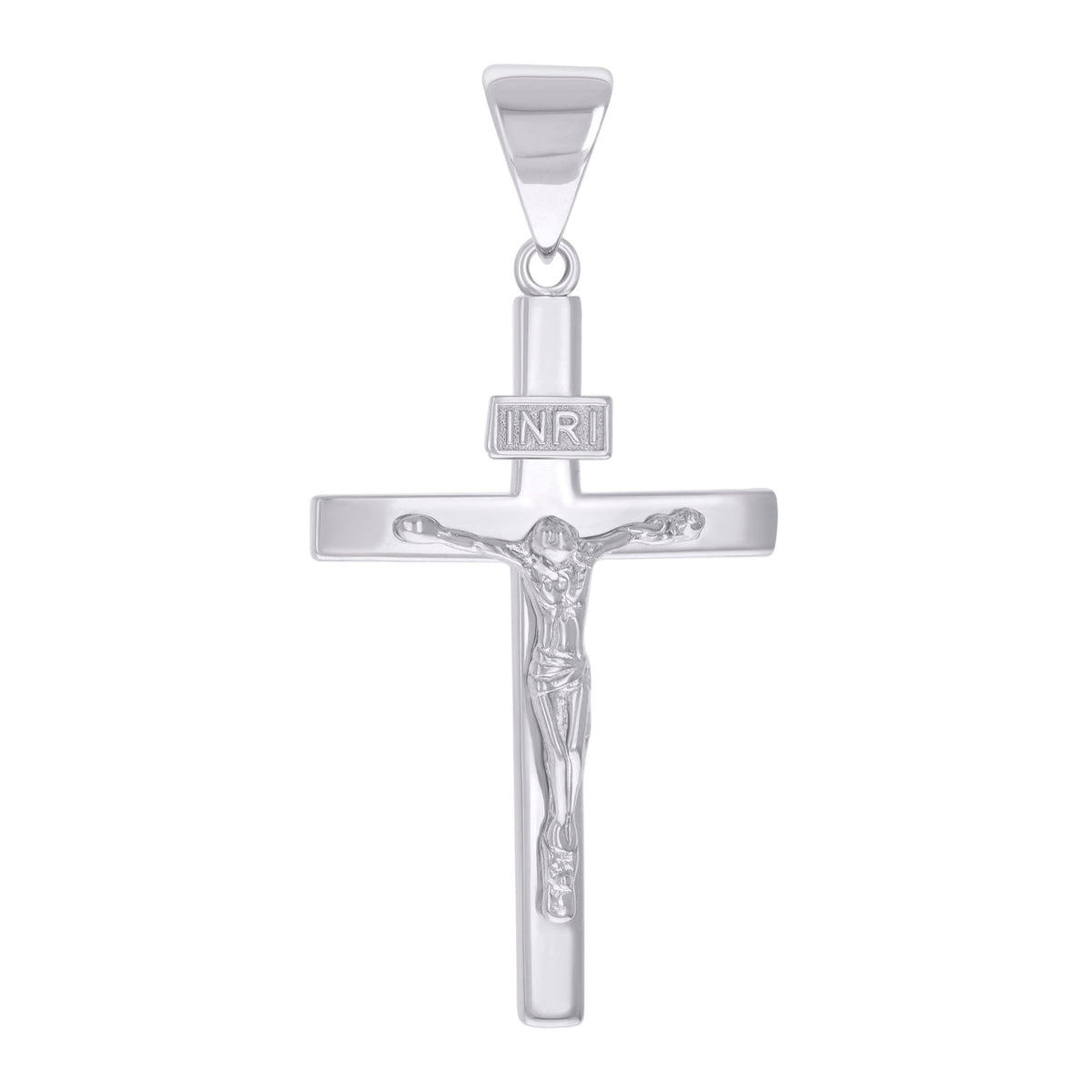 925 Sterling Silver Unisex INRI Crucifix Cross Religious Charm Pendant