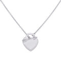 925 Sterling Silver Womens Cupid Heart Charm Necklace Size 16 Inches