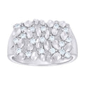 925 Sterling Silver Mens Cubic-Zirconia Nugget Fashion Ring Size 9