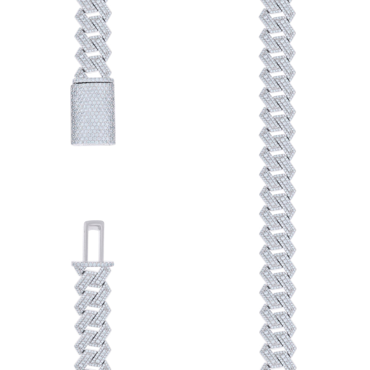 925 Sterling Silver Moissanite Miami Cuban Chain 12mm