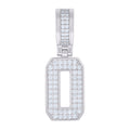 925 Sterling Silver Unisex 0.59ct Moissanite Initial Alphabet O Charm Pendant