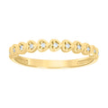 10K Yellow Gold Womens Cubic-Zirconia Multi Hearts Ring