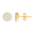 10K Yellow Gold Womens Cubic-Zirconia Fashion Stud Earrings