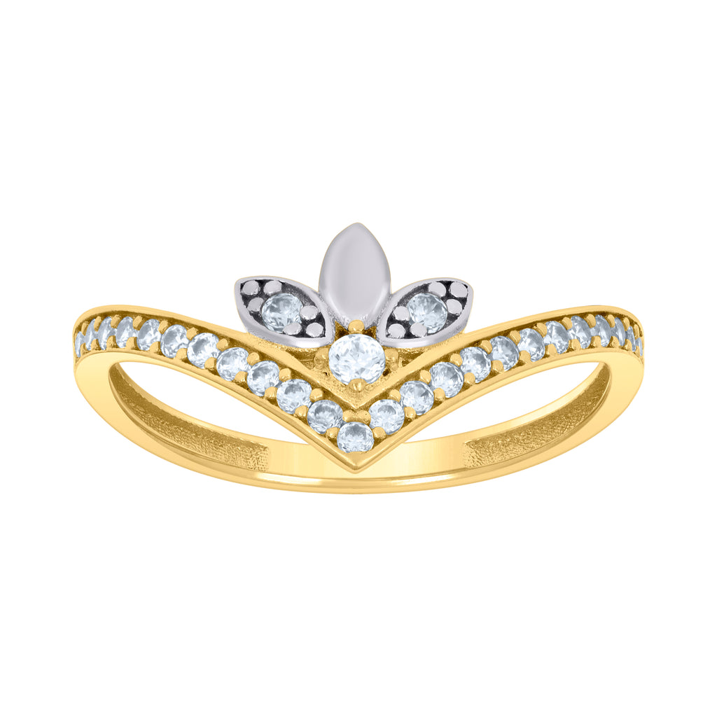 10K Two-tone Gold Womens Fashion Ring