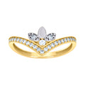 10K Two-tone Gold Womens Fashion Ring