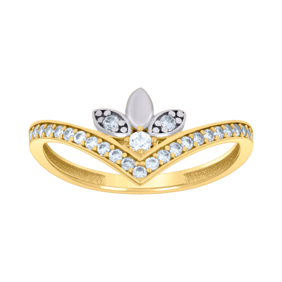 10K Two-tone Gold Womens Fashion Ring