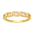 10K Yellow Gold Womens Cubic-Zirconia Fashion Ring