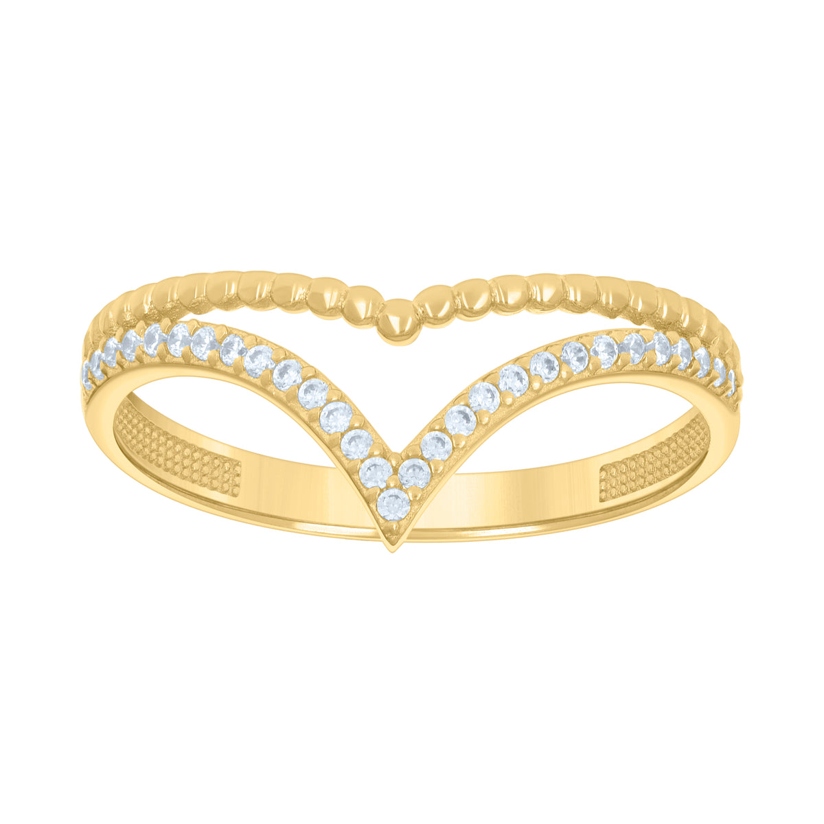 14K Gold Cubic Zirconia Ring