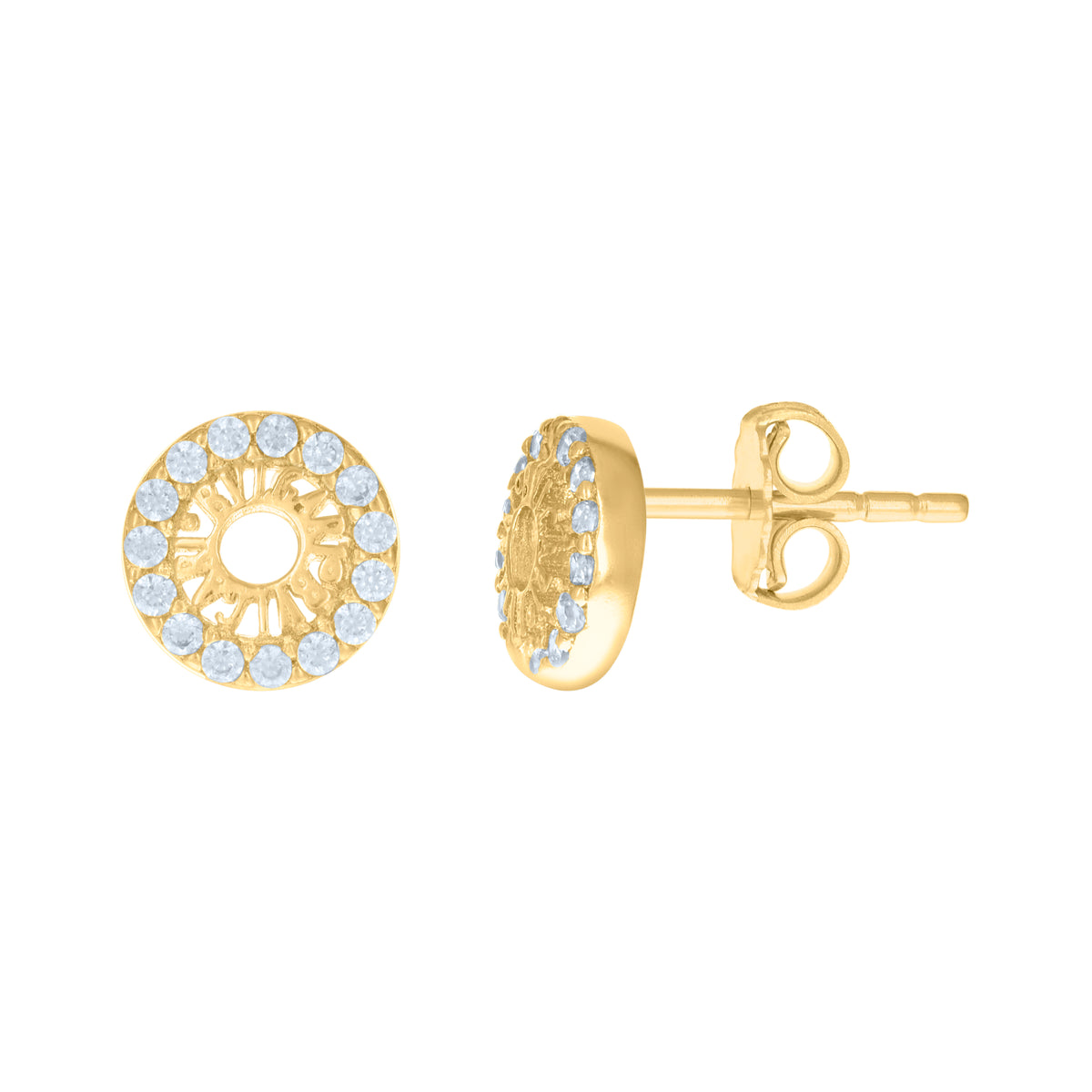 14K Gold Cubic Zirconia Earring