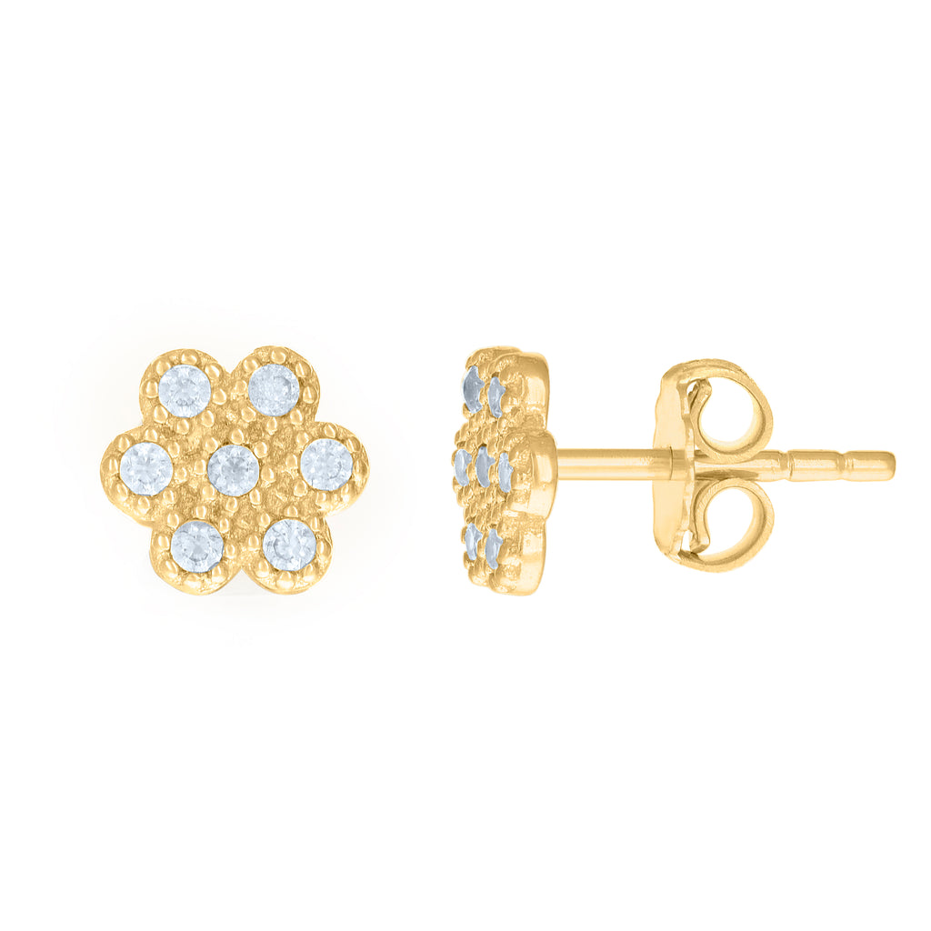 14K Gold Cubic Zirconia Earring