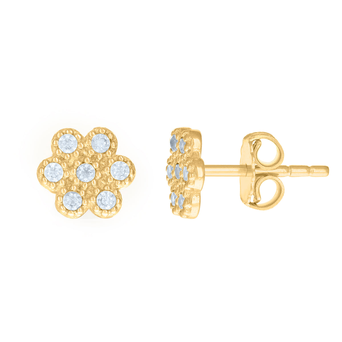 14K Gold Cubic Zirconia Earring