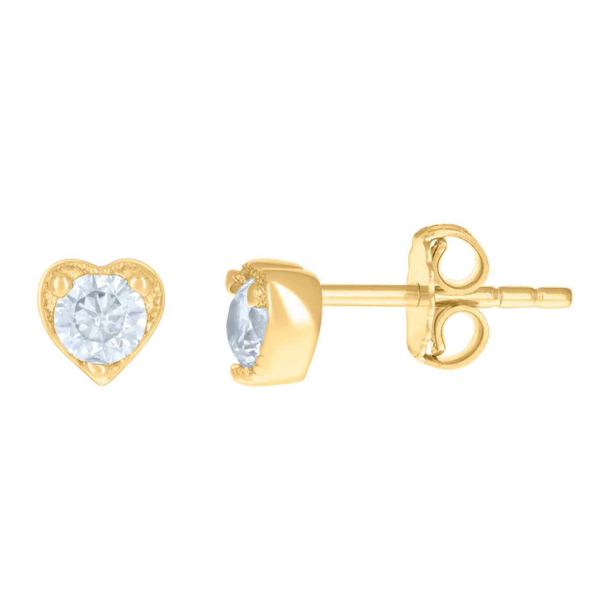 14K Gold Cubic Zirconia Earring